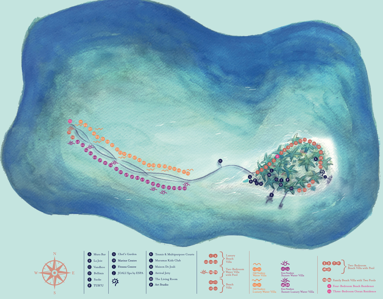 One&Only Reethi Rah Map